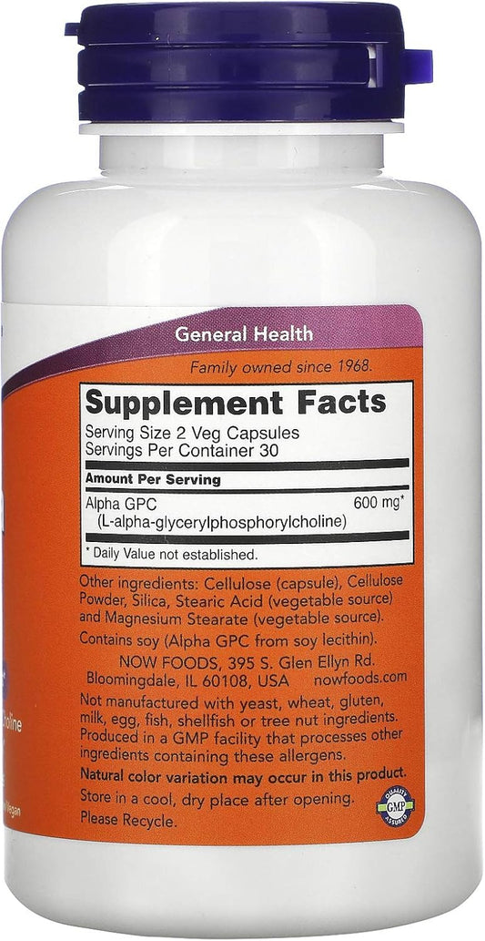 Now Foods Now Foods Alpha Gpc 300Mg, 60 Veg Caps (Pack Of 2)