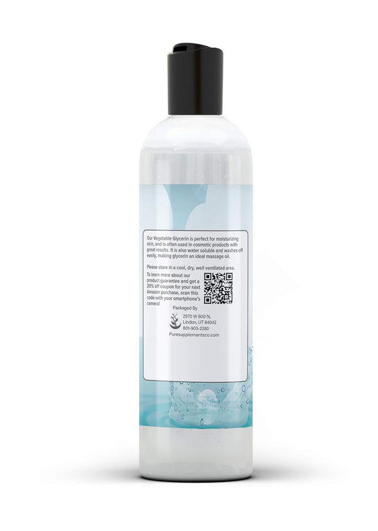 Pure Original Ingredients Vegetable Glycerin (16 Fl Oz) Food Grade, Vegan, Hypoallergenic, Odorless, Colorless