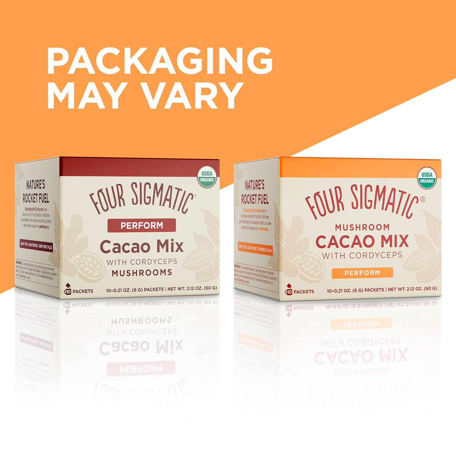 Four Sigmatic Calm Mushroom Cocoa Mix | Organic Dark Hot Cocoa Mix With Reishi Mushroom | Vegan, Dairy Free | 15 Servings