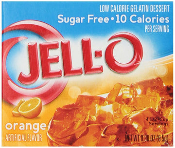 Jell-O Orange Sugar Free Gelatin Dessert Mix (0.3 Oz Box)