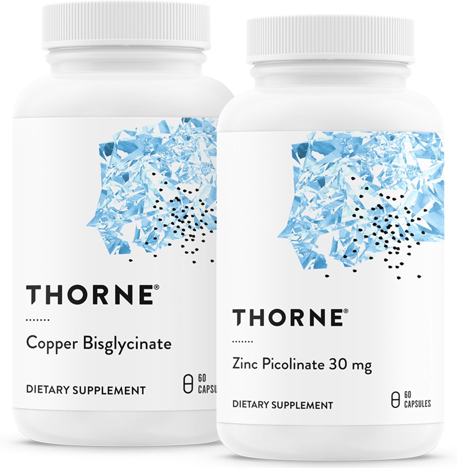 Thorne Trace Minerals Bundle - Zinc Picolinate And Copper Bisglycinate - Essentials For Wellness - 60 Servings