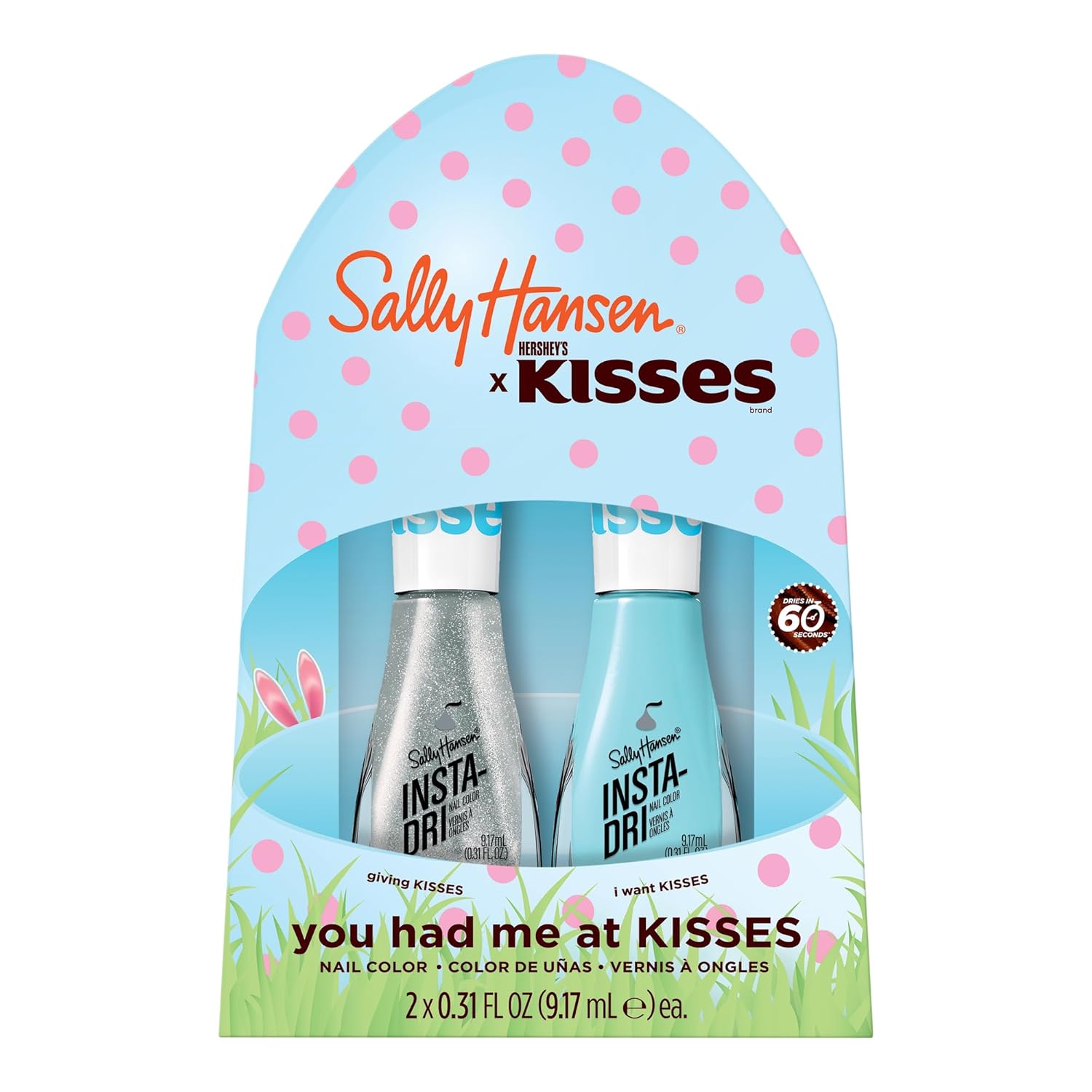 Sally Hansen Insta-Dri X Hershey'S Kisses Duo Pack - You Had Me At Kisses, 2 X 0.3Oz