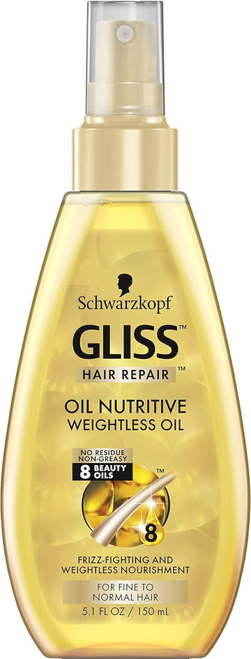 Gliss Hair Repair Nutritive Weightless Treatment Oil, 5.1 Ounce