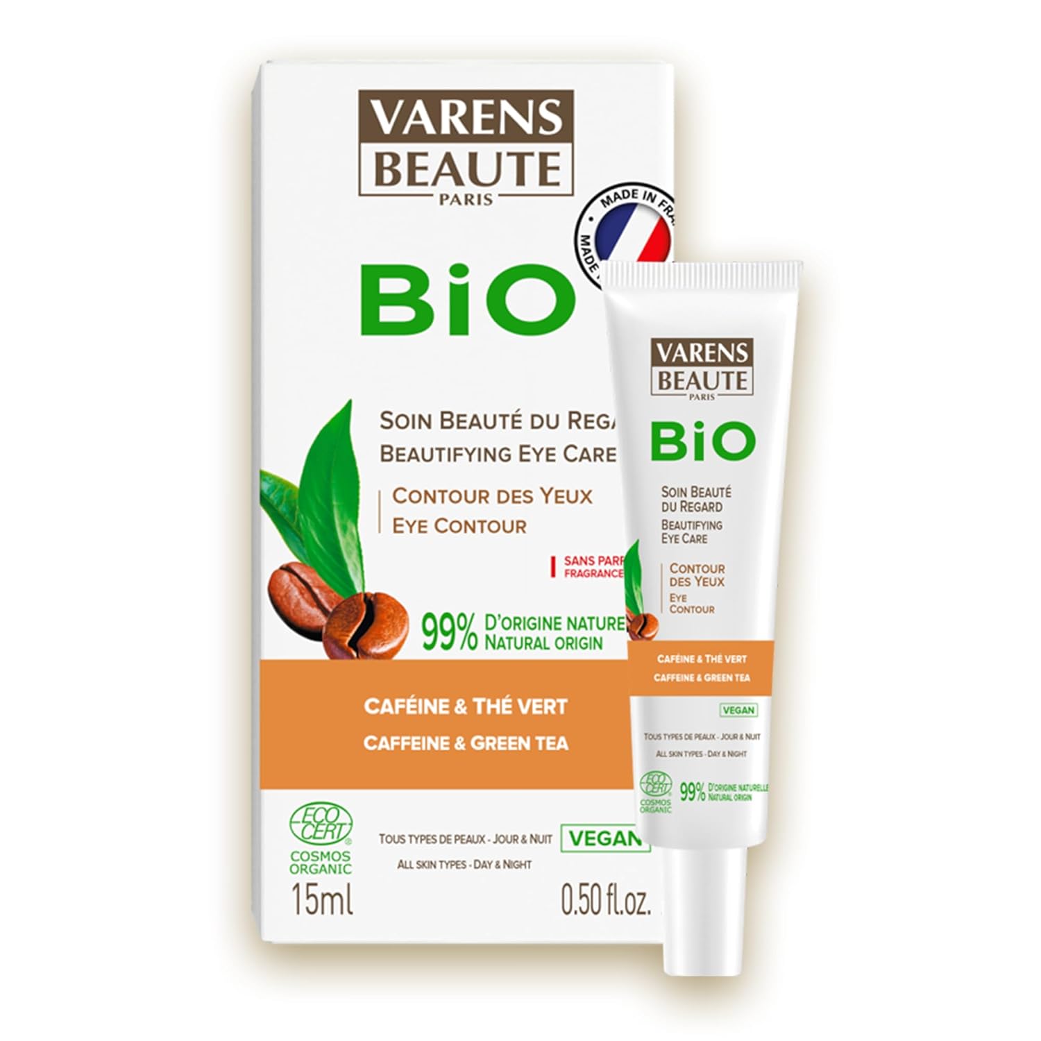 Varens Beaute Eye Contour - 100% Vegan - Cruelty Free - All Skin Types - 1.35 Fl Oz