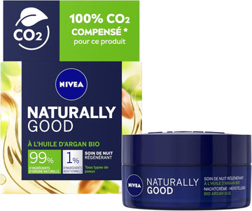 Nivea Naturally Good Soin De Nuit Régénérant Argan 50 Ml