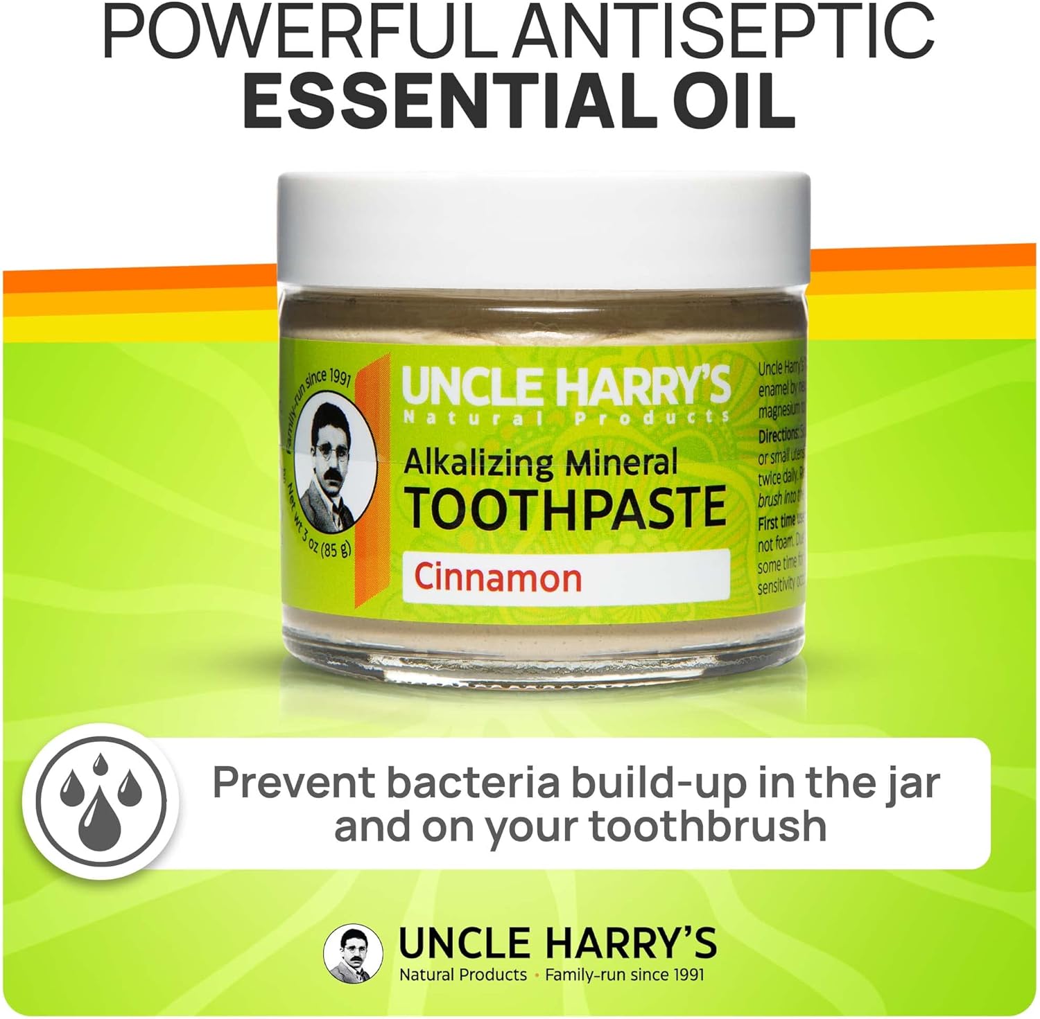 Uncle Harry's Cinnamon Remineralizing Toothpaste | Natural Whitening Toothpaste Freshens Breath & Promotes Enamel | Vegan Fluoride Free Toothpaste (4 Pack) : Health & Household