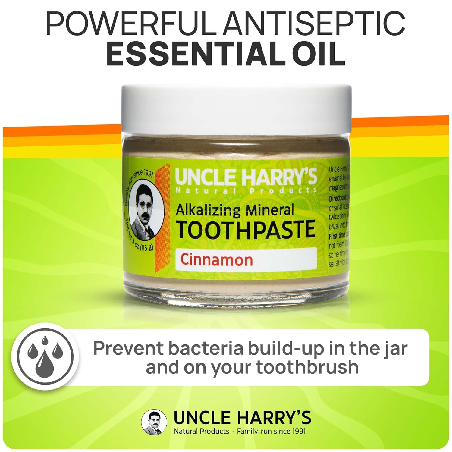 Uncle Harry's Cinnamon Remineralizing Toothpaste | Natural Whitening Toothpaste Freshens Breath & Promotes Enamel | Vegan Fluoride Free Toothpaste : Beauty & Personal Care