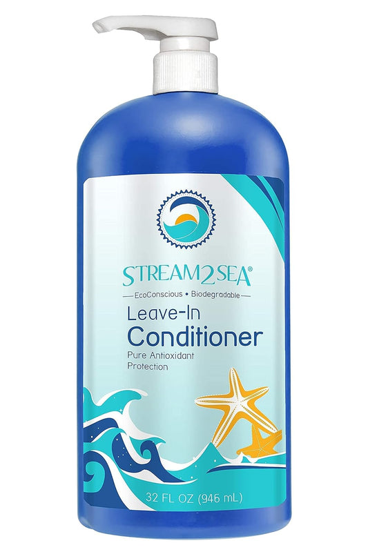 STREAM 2 SEA Leave-in Hair Conditioner with Conditioning Shampoo and Body Wash, Natural, UV Absorbent Paraben-Free Hair Care - Conditions, Detangles, Cleanses Hair and Body, Sulfate Free, Paraben Free