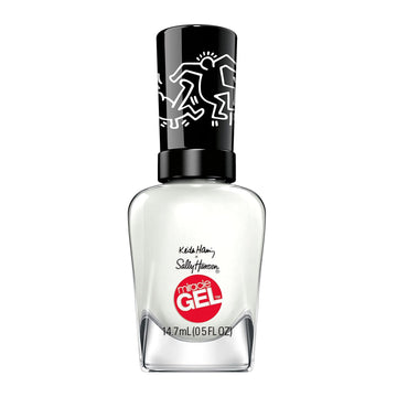 Sally Hansen Miracle Gel™, Keith Haring Blanc Canvas, Long Lasting, Gel-Like Formula, No Uv Lamp Needed, White Nail Polish