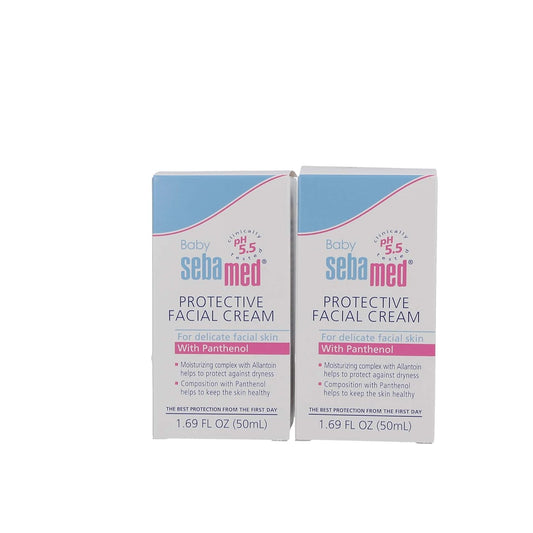 Sebamed Baby Protective Facial Cream Ultra Mild Gentle Hydrating Face Moisturizer For Delicate Skin (50Ml) Pack Of 2