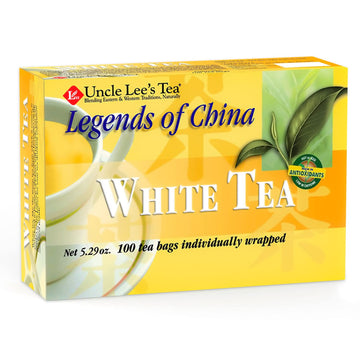Uncle Lee’S White Tea - Authentic White Tea, Wellness Tea Rich In Polyphenols And Antioxidants For Immunity & Vitality, Low Caffeine, 100 Count