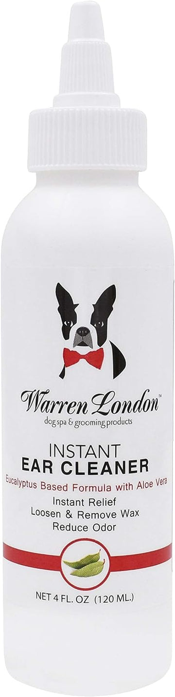 Warren London Instant Ear Cleaner- Dog Ear Drops w/Aloe to Prevent Irritation | Made USA | 12oz