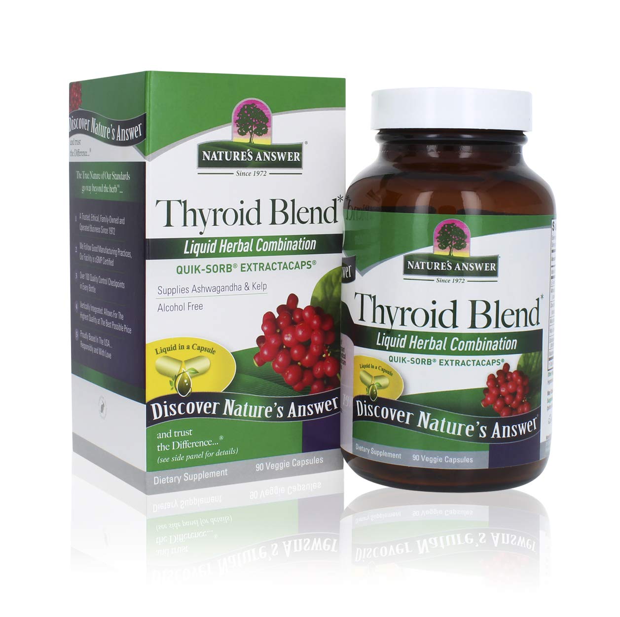 Natures Answer Thyroid Complete Liquid 90 Capsules | Promotes Thyroid Health | Natural Energy Booster | Helps with Metabolism