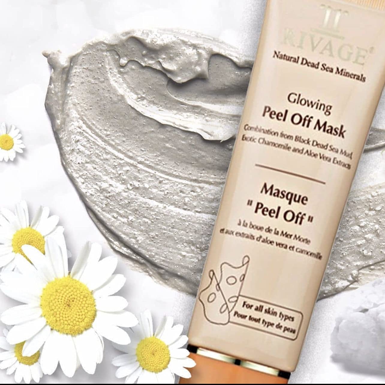 Rivage Natural Dead Sea Minerals Glowing Peel Off Mask Enhanced With Dead Sea Minerals And Chamomile And Aloe Vera Extracts Vegan Friendly, No Animal Testing, No Harsh Chemicals : Eye Puffiness Treatments : Beauty & Personal Care