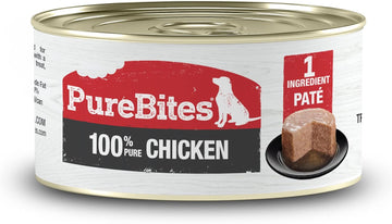 Purebites Chicken Pates For Dogs, Only 1 Ingredient, Case Of 12