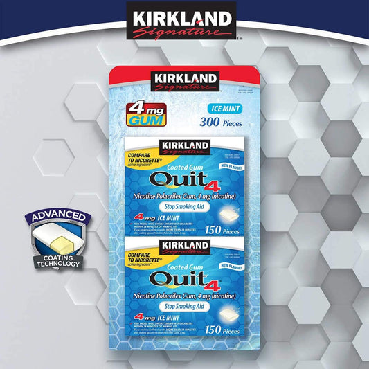 Kirkland Signature Quit Ice Mint Gum 4 mg, 300 Pieces