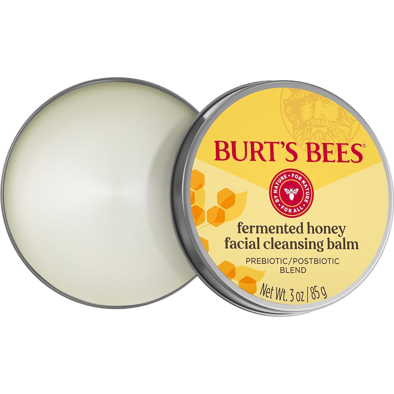 Burt's Bees Fermented Honey Facial Cleansing Balm, With Prebiotic and Postbiotic Blend, Contains Fermented Honey and Green Tea, Natural Origin Skin Care, 1 Tin, 3 oz