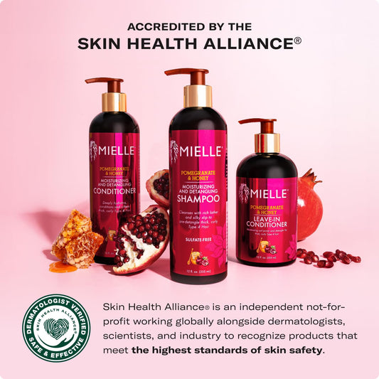 Mielle Organics Pomegranate & Honey Curl Enhancing Smoothie - Moisturizing Curly Hair Cream For Type 4 Curly & Coily Hair - Softens, Strengthens & Defines Curls (12 Fl Oz)