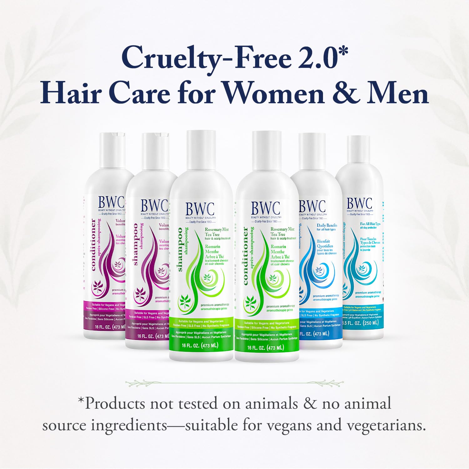 Beauty Without Cruelty Shampoo, Daily Benefits – Vegan-Friendly, Cruelty-Free & Sls-Free, Aromatherapy Hair Care, 16 Oz