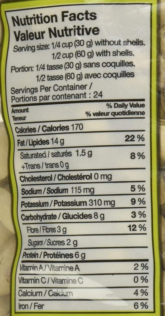 Kirkland Signature California Dry Roasted In-Shell Pistachios, 1.36 Kg