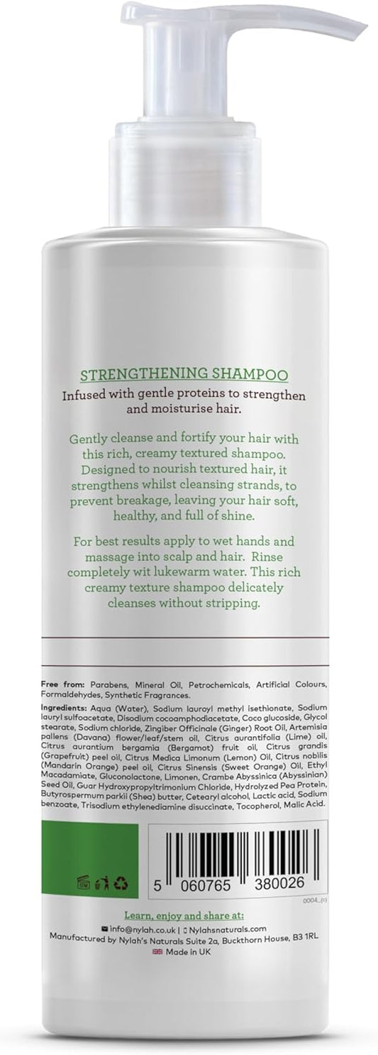 Nylah Strength & Shine Shampoo 200Ml – Sulphate-Free Deep Cleanser For Afro & Curly Hair, For Deep Scalp Cleansing