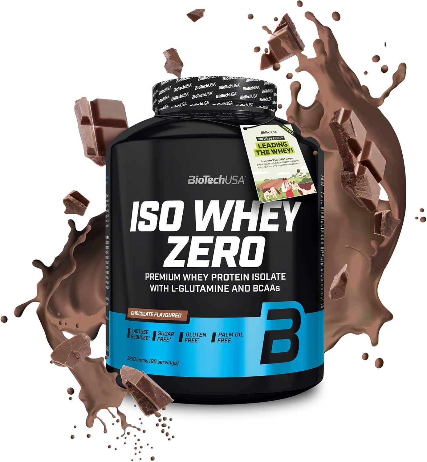 Biotechusa Iso Whey Zero | Premium Whey Protein Isolate | Grass-Fed | Enzyme-Free | Sugar- And Gluten-Free, 908 G, Coconut