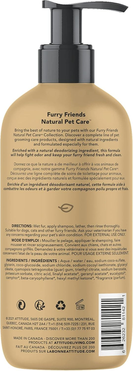 Attitude Deodorizing Shampoo For Cat & Dog, Vegan And Cruelty-Free, Lavender, 16 Fl Oz