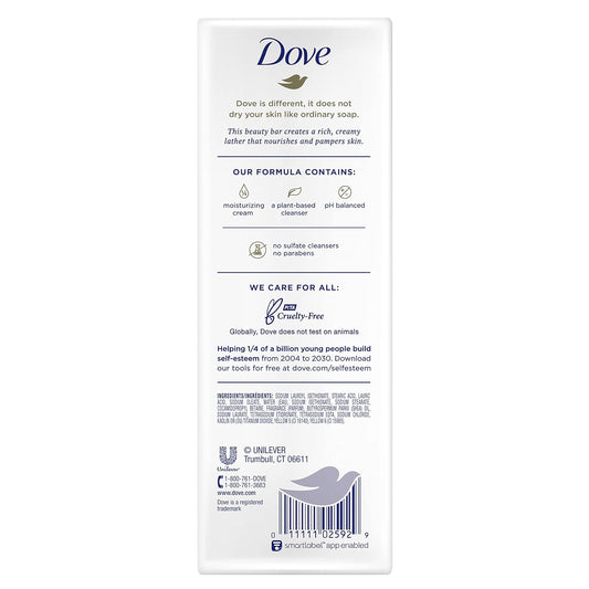 Dove Beauty Bar Gentle Skin Cleanser Moisturizing For Gentle Soft Skin Care Shea Butter More Moisturizing Than Bar Soap 3.75 Oz 14 Bars