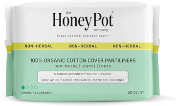 The Honey Pot Company - Panty Liners For Women - Non-Herbal Everyday Liners - Organic Cotton Cover & Ultra-Absorbent Pulp Core - Sanitary Pads For Women - Feminine Care - Fsa & Hsa Eligible - 30 Ct