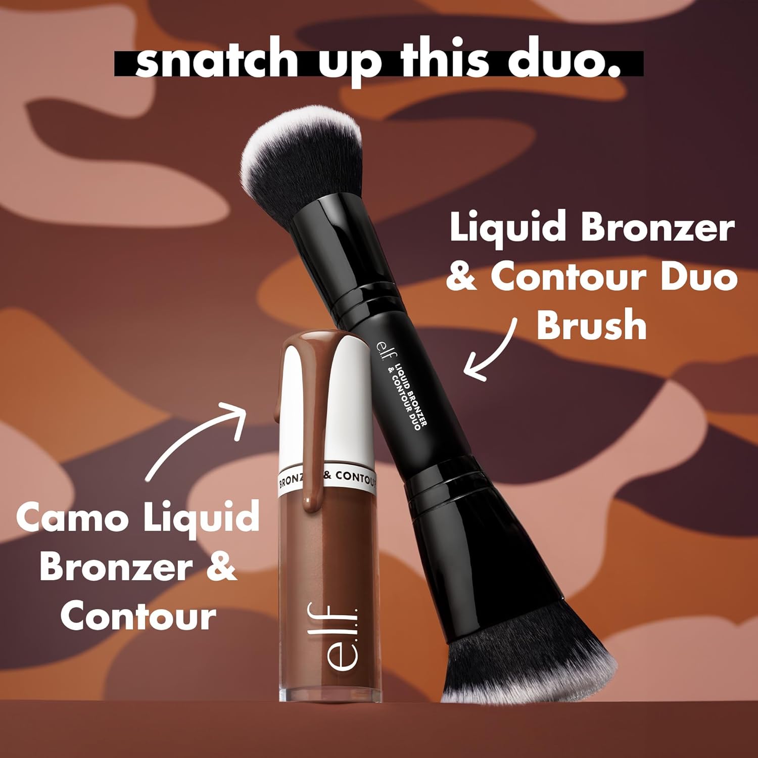 e.l.f. Camo Liquid Bronzer & Contour, Highly Pigmented, Natural-Looking Glowy Finish, Long-Lasting, Rounded Applicator, Vegan & Cruelty-Free, 3 Light : Amazon.co.uk: Beauty