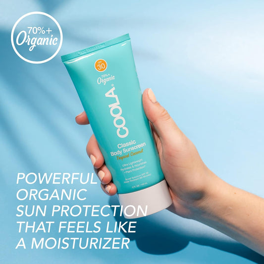 Coola Organic Sunscreen Spf 30 Sunblock Body Lotion, Dermatologist Tested Skin Care For Daily Protection, Vegan And Gluten Free, 5 Fl Oz