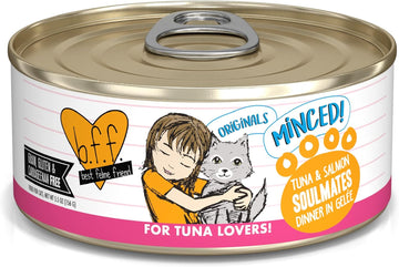 Weruva Best Feline Friend (B.F.F.) Grain-Free Cat Food, Tuna & Salmon Soulmates, 5.5-Ounce Can (Pack Of 24)