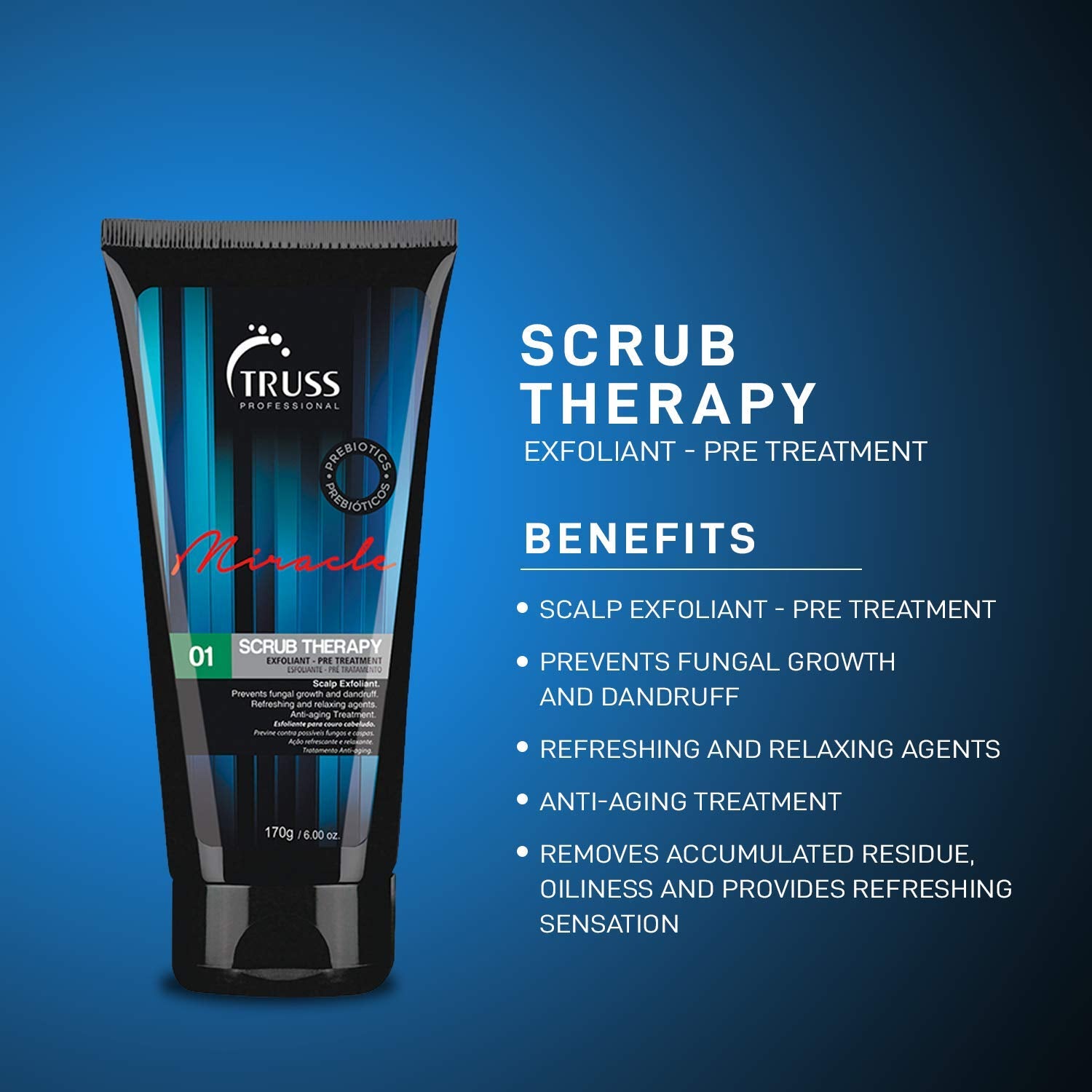 TRUSS Scrub Therapy Scalp Exfoliant Treatment - Anti Dandruff Treatment For Dry, Itchy & Flaky Scalp - Antibacterial Exfoliator : Beauty & Personal Care