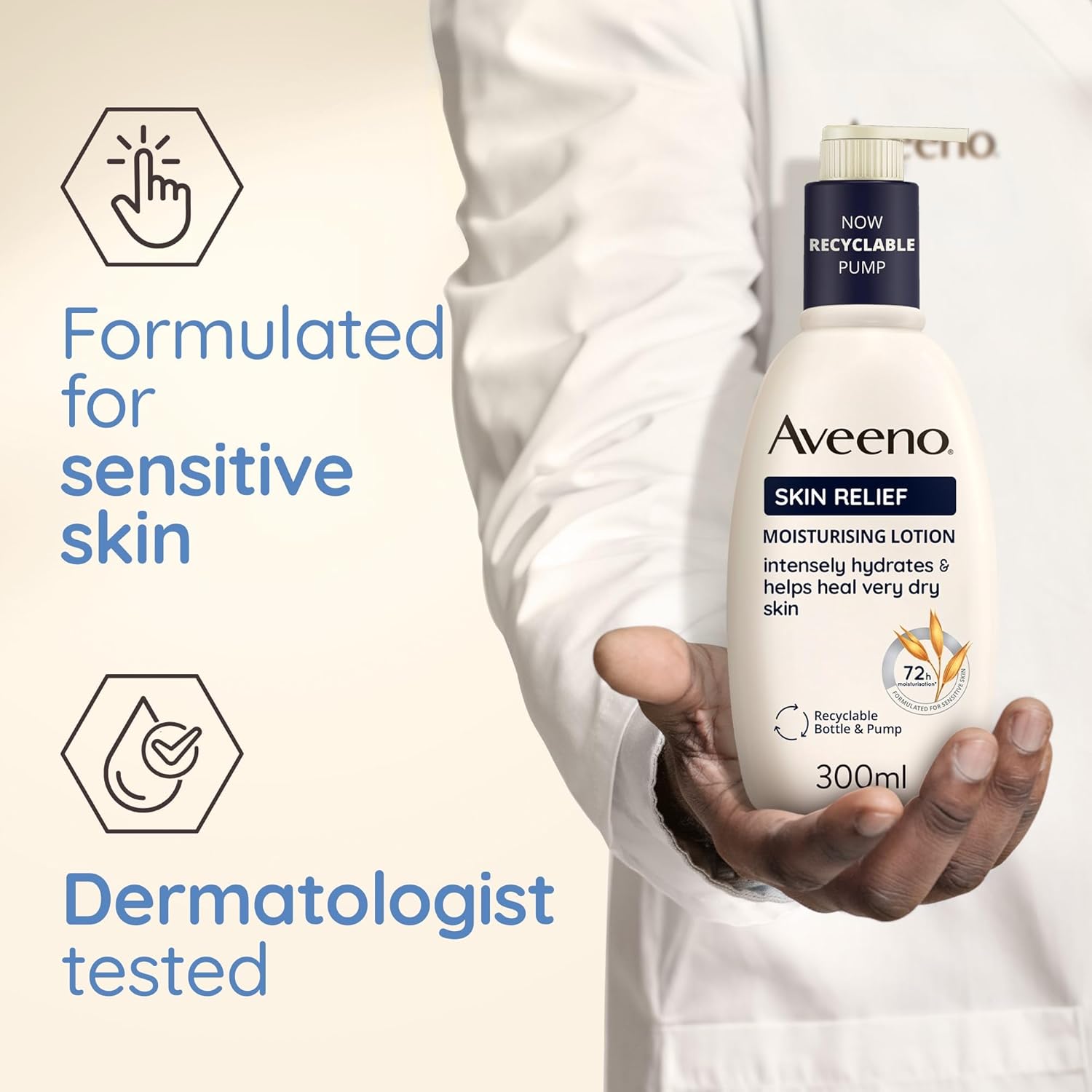 Aveeno Skin Relief Nourishing Lotion with Shea Butter, 300 ml : Amazon.co.uk: Beauty