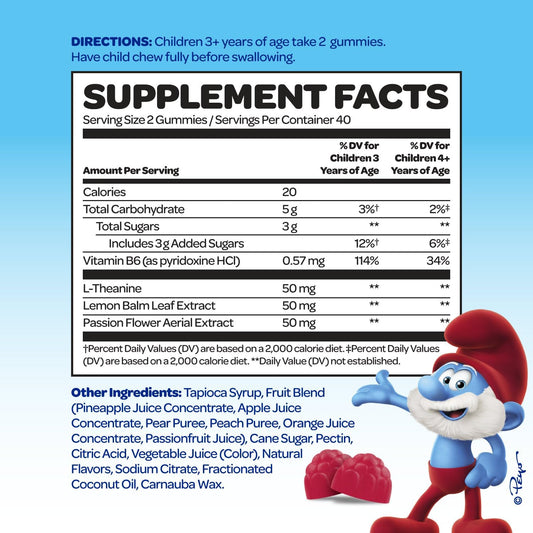 Smurfs Kids Immune Support Gummies | Black Elderberry Vitamin C And Zinc Kids Immunity Gummies | Made With Real Fruit | Doctor Developed | Non-Gmo & No Artificial Flavors Or Colors | 40 Gummies