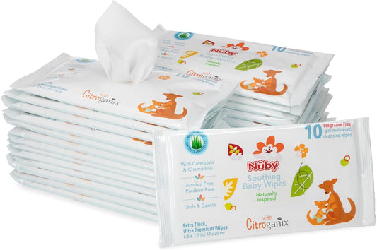 Dr. Talbot'S Soothing Baby Wipes Naturally Inspired With Chamomile, Aloe, And Citroganix, Fragrance Free, Extra Thick, 240 Count