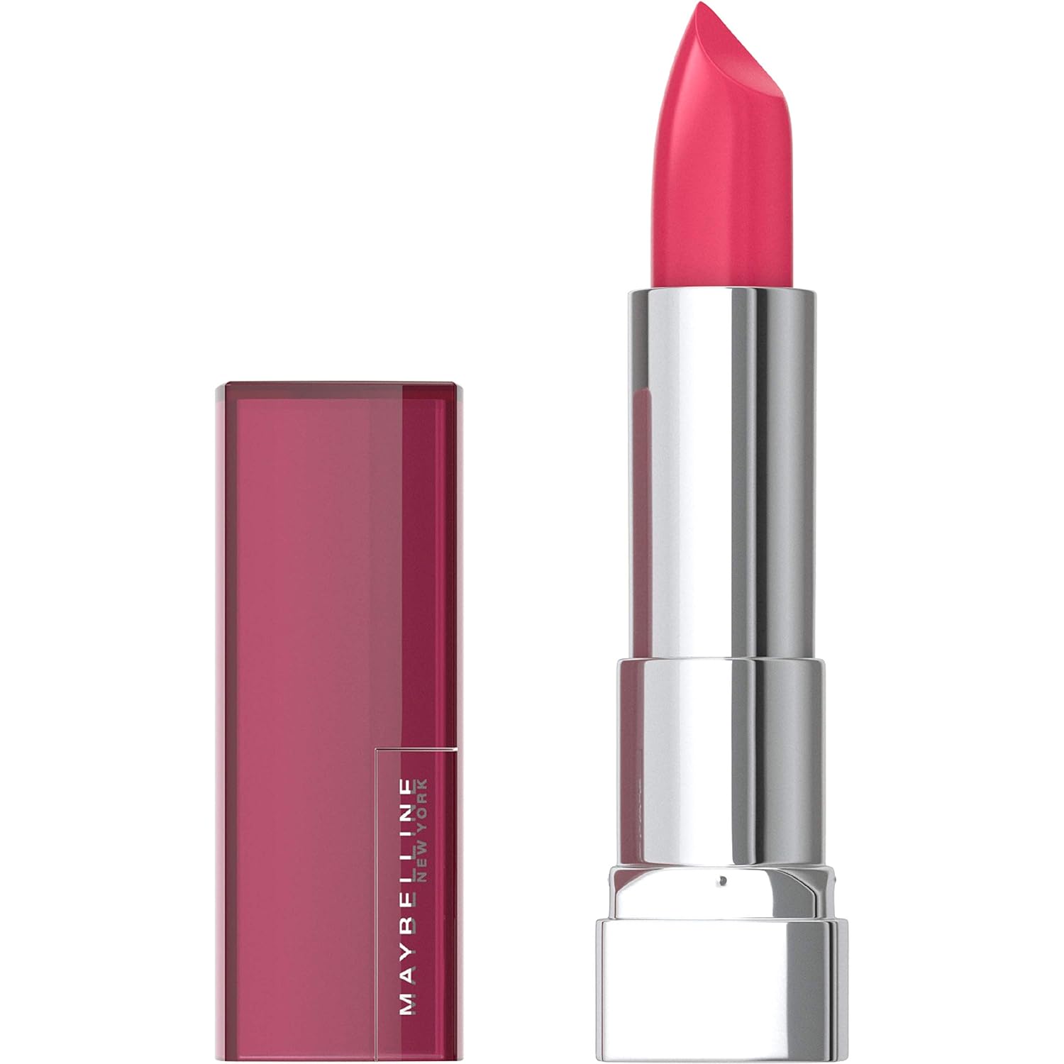 Maybelline Color Sensational Lipstick, Lip Makeup, Cream Finish, Hydrating Lipstick, Pink & Proper, Coral Pink ,1 Count