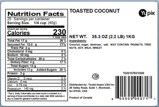 Yupik Nuts Coconut Toasted, 35.2 Oz