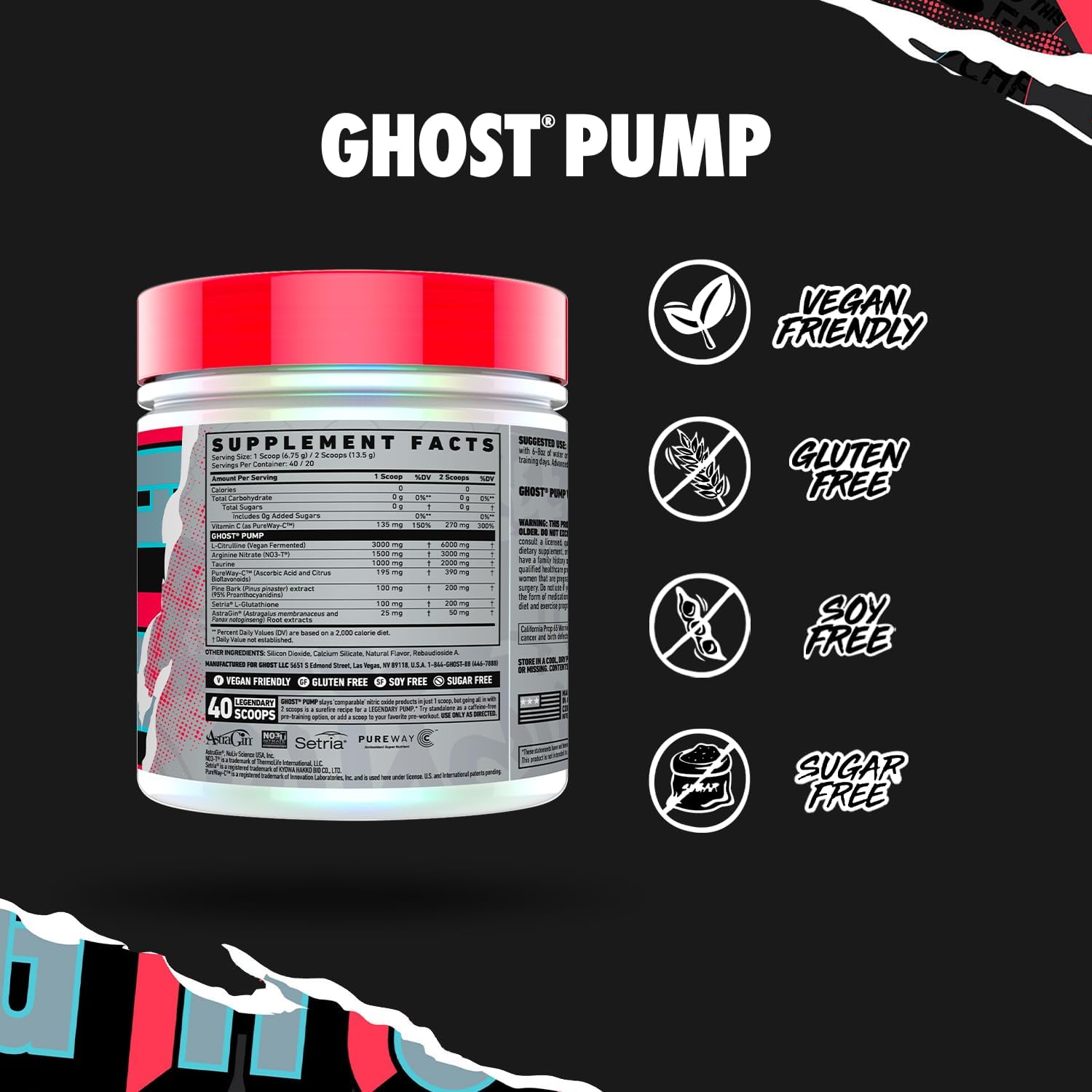 GHOST Bundles - Pump Nitric Oxide Powder (Pineapple) & Size Muscle Builder (Warheads Sour Watermelon) : Health & Household