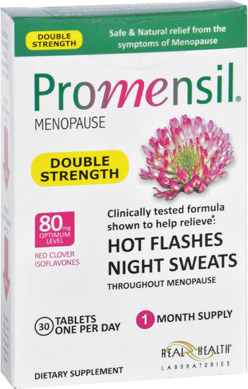 Promensil Menopause - Double Strength - Relief Hot Flashes Night Sweats - 30 Tablets