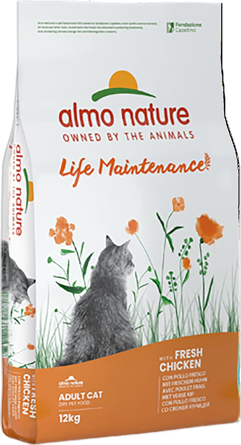 Almo Nature Life Maintenance Dry Cat Food with Fresh Chicken - 12kg?641