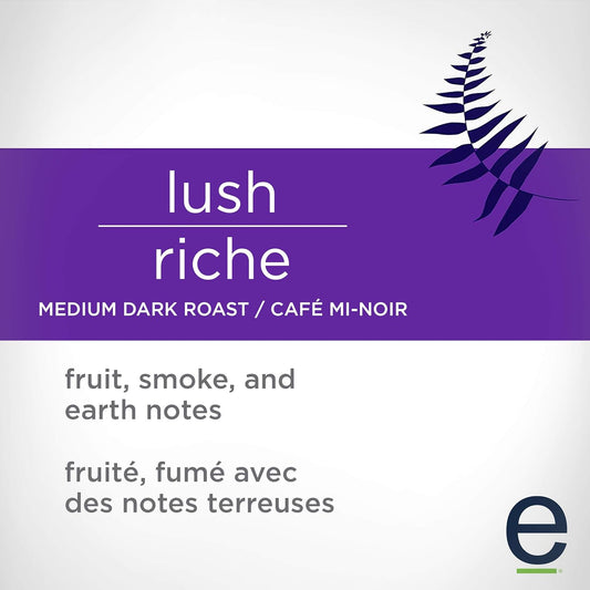 Lush Ethical Bean Coffee: Medium Dark Roast Whole Bean Coffee - USDA Certified Organic Coffee, Fair Trade Certified 