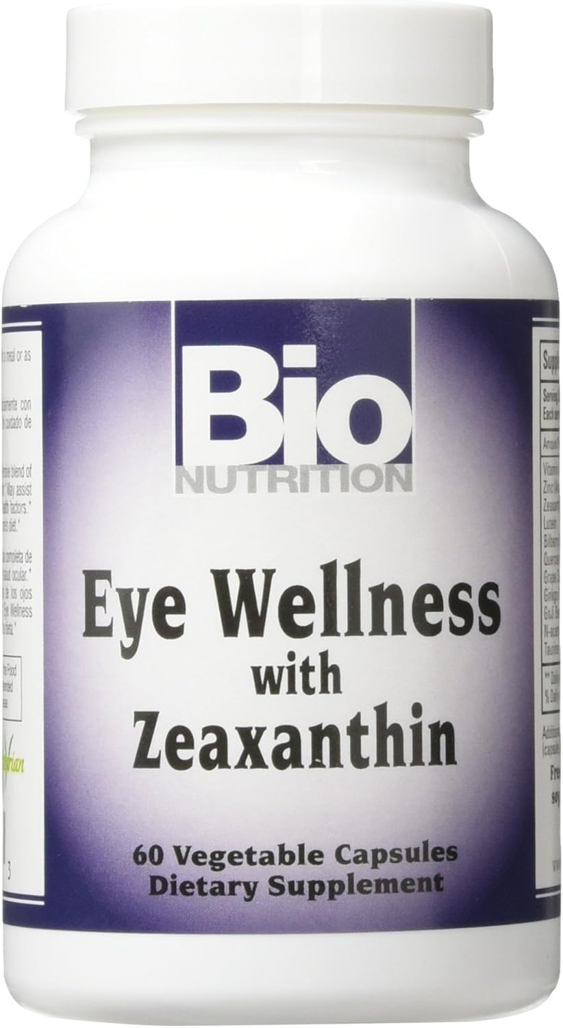 Bio Nutrition Eye Wellness 60 Vegetarian Capsules | Zeaxanthin | 60 Servings Per Bottle | Supports Eye And Vision Health | Vitamin A & Zinc