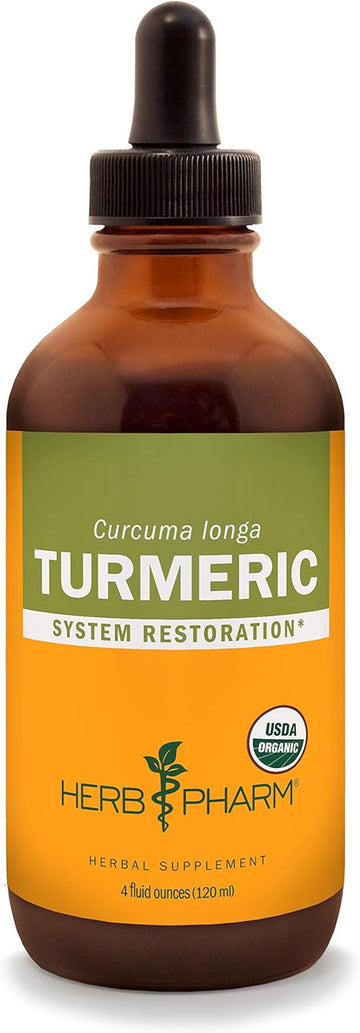 Herb Pharm Certified Organic Turmeric Root Liq Extract for Musculoskeletal System Support -