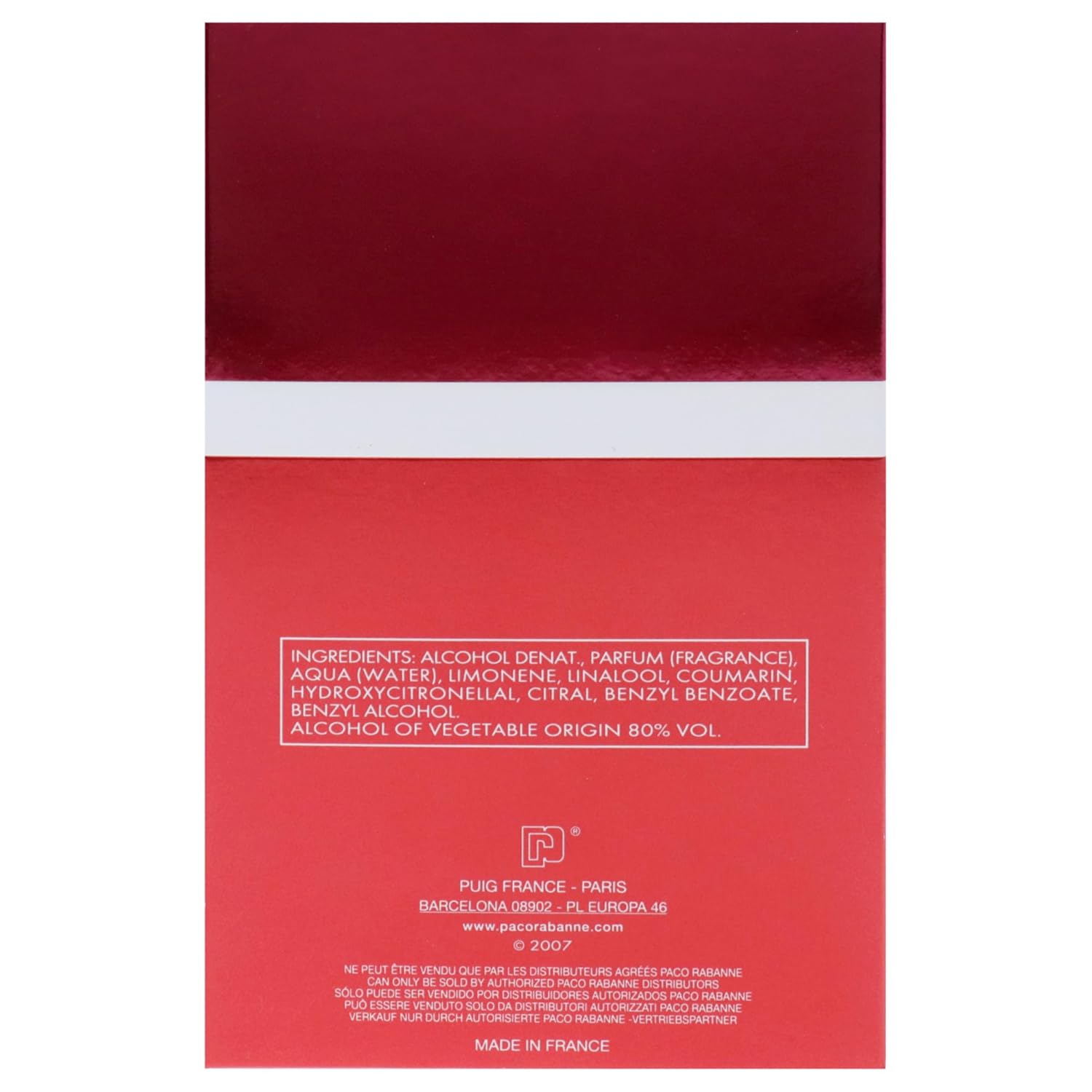 Ultrared By Paco Rabanne For Men Edt Spray 3.4 Oz : Beauty & Personal Care