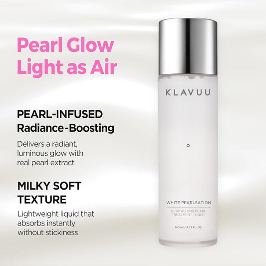 Klavuu White Pearlsation Best Revitalizing Pearl Treatment Toner 140Ml, K-Beauty