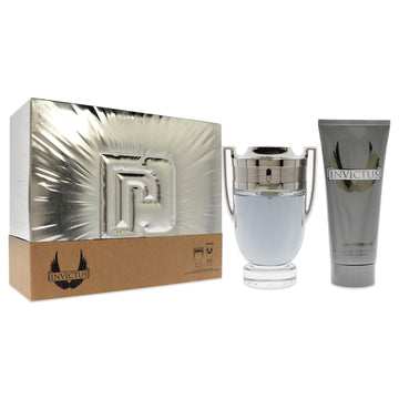 Paco Rabanne Invictus For Men - 2 Pc Gift Set 3.4Oz Edt Spray, 3.4Oz All Over Shampoo