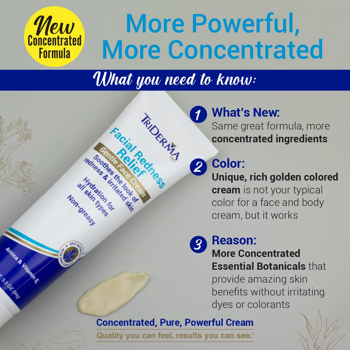 Triderma Facial Redness Relief Bundle, Gentle Face Cleanser Plus Moisturizing Face Cream, Soothing Daily Redness Treatment For Red, Sensitive Skin| Promotes Even Skin Tone | Day/Night | : Beauty & Personal Care