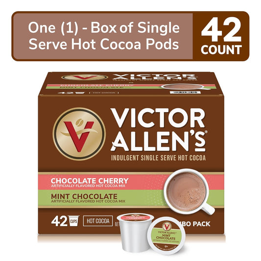 Victor Allen'S Coffee Variety Cocoa (Chocolate Mint And Chocolate Covered Cherry), 42 Count Single Serve Coffee Pods For Keurig K-Cup Brewers