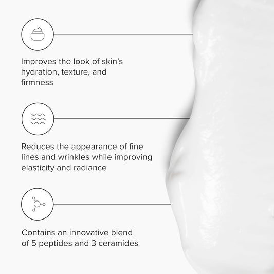 Drmtlgy Peptide Night Cream Face Moisturizer. Fragrance Free And Oil Free Hydrating Facial Moisturizer For All Skin Types. 2.1 Oz
